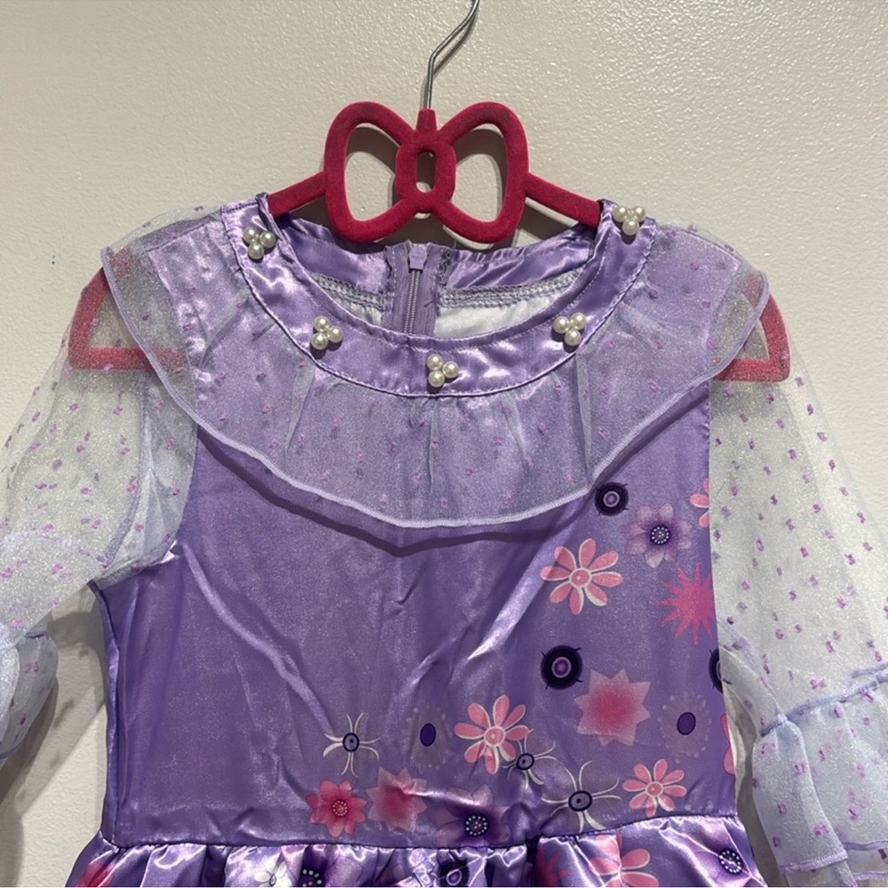 Encanto ISABELLA Purple Floral Kids Costume Dress - Picture 2 of 4